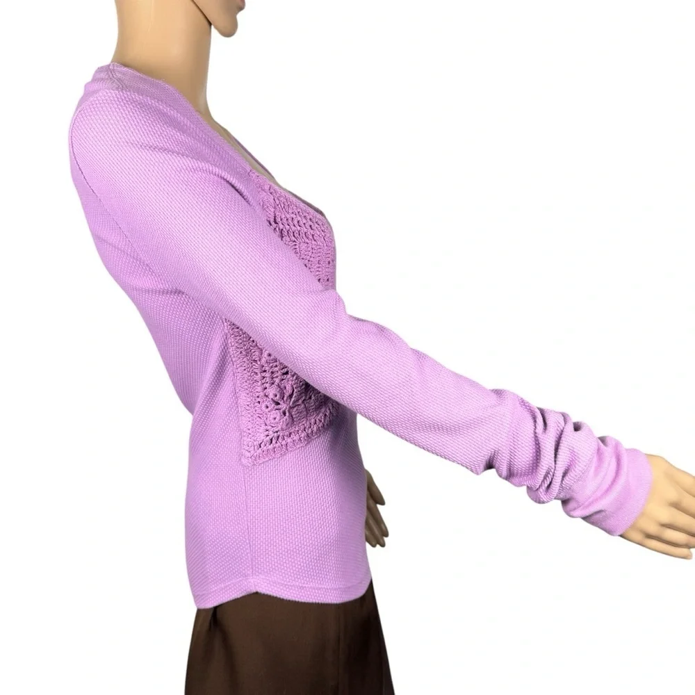 NWT New $98 Free People Butterfly Dreams Purple Top Size M